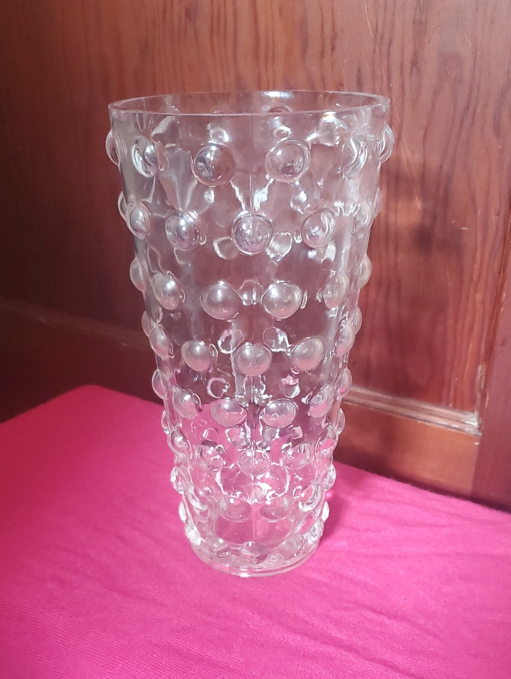 VTG Sklo Union Czech Art Glass Bobble Vase 10x5.5" Large Flared Pavel Panek
